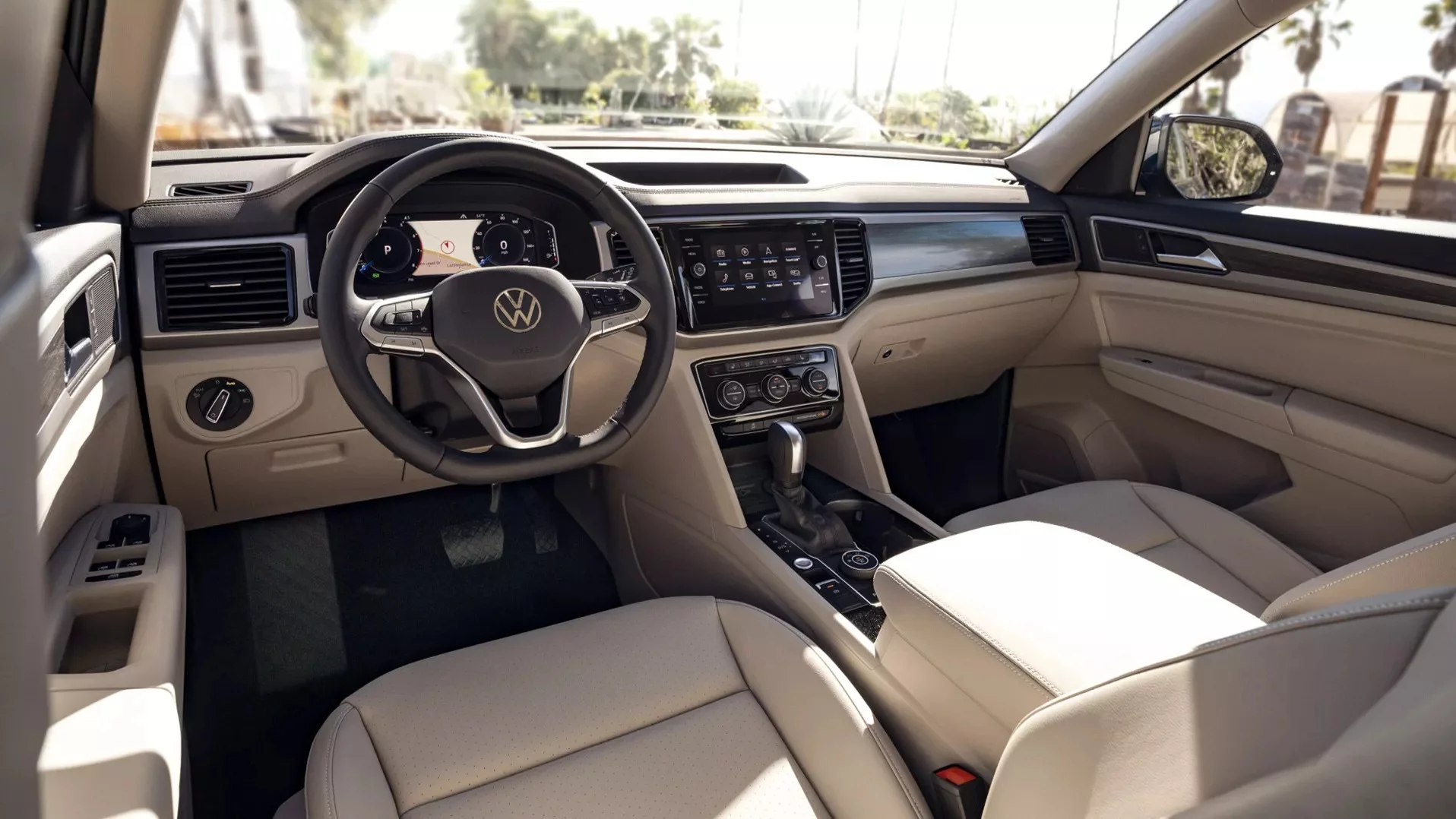 Hàng ghế trước Volkswagen Teramont rộng rãi và thoải mái Hàng ghế trước Volkswagen Teramont