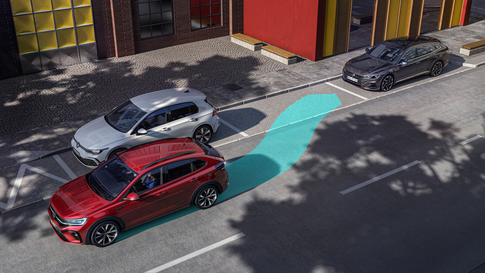 Volkswagen Tiguan Park Assist hỗ trợ đỗ xe