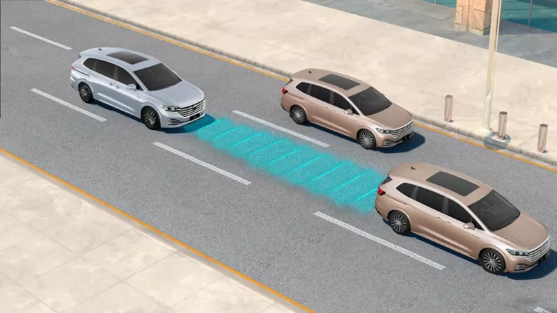 Hệ thống kiểm soát hành trình thích ứng ACC Stop and Go Volkswagen Viloran